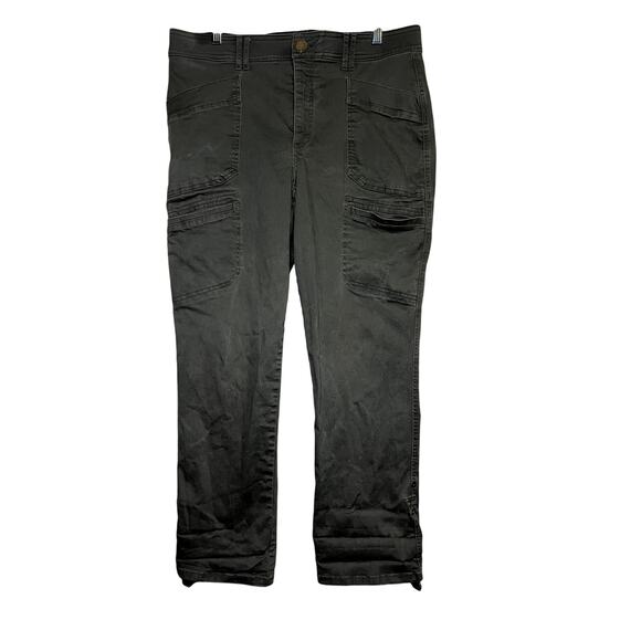 Democracy Ab technology green roll up cargo jeans womens 16 utility camping - Picture 1 of 9